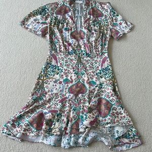 Sando ruffled hem floral dress